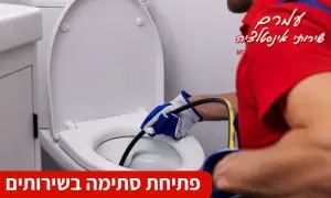 פתיחת סתימה בשירותים