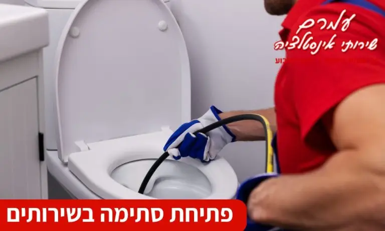 פתיחת סתימה בשירותים